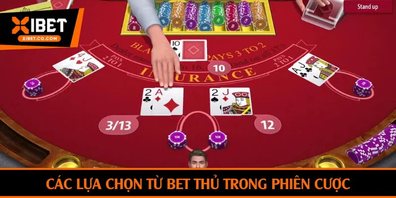 Các lựa chọn từ bet thủ trong phiên cược