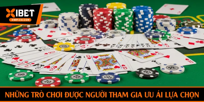 Những trò chơi được người tham gia ưu ái lựa chọn