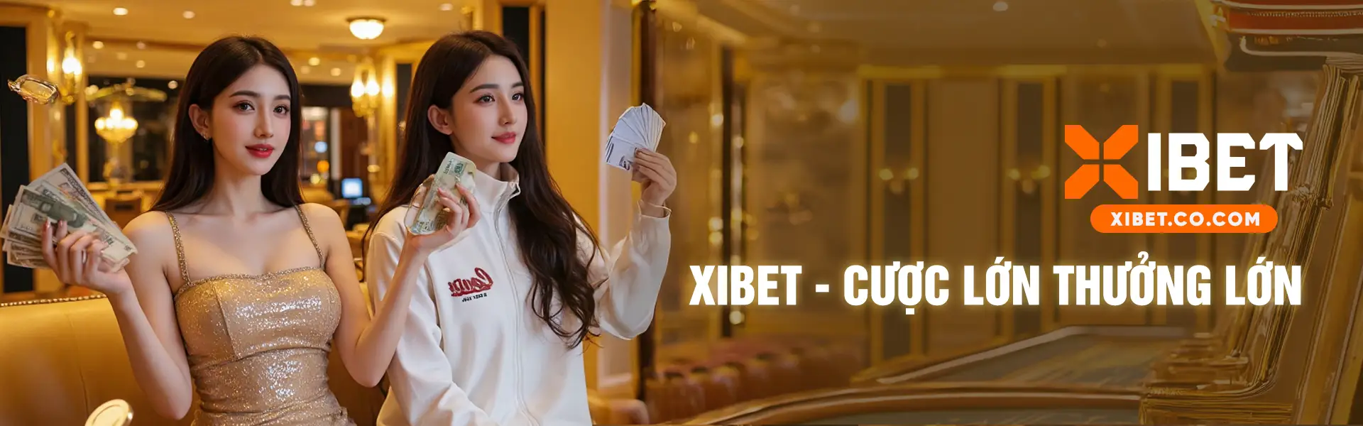 Banner xibet giao diện hiện đại, nền tối nổi bật thương hiệu xibet